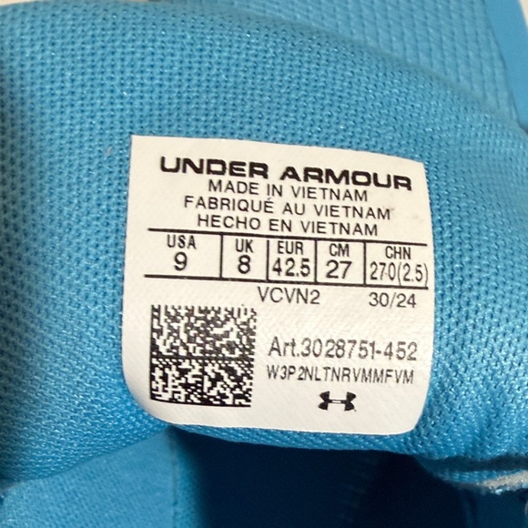 Under Armour Men\'s Blue and White Athletic Shoes main image 6